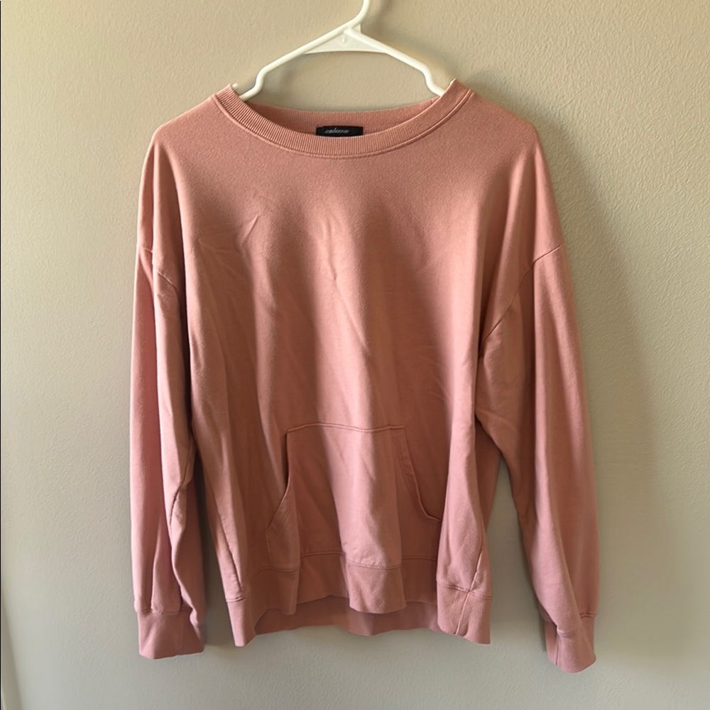 Ambiance Pink Crewneck Sweater Lightweight Knit